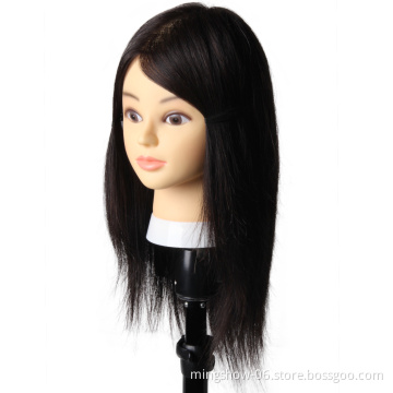 Cosmetology practice training head mannequin for hairdresser